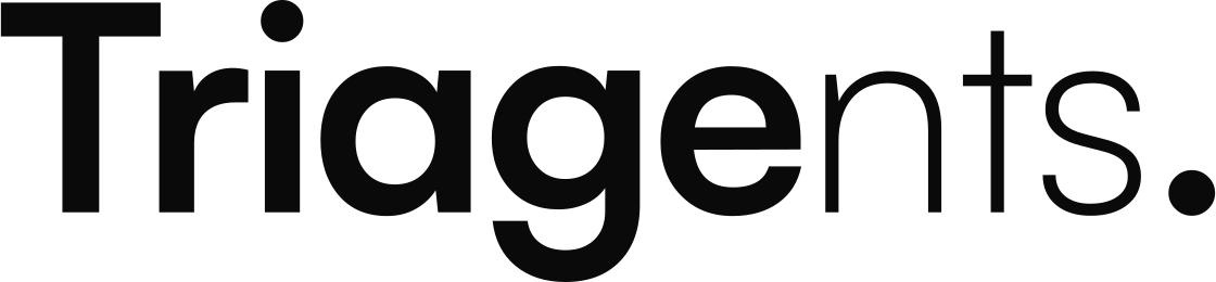 Triagents wordmark, mono, black variant